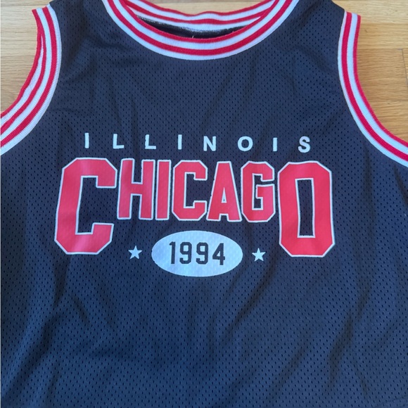 Chicago Illinois 1994 Mesh Basketball Crop Top M Vintage inspired Streetwear - Picture 6 of 6